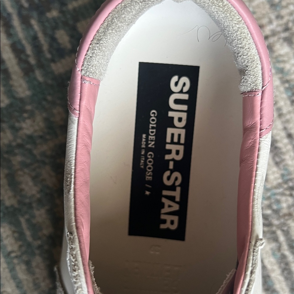 Golden Goose Super-Star Sneakers White Pink EU 39 Made in Italy - Picture 2 of 6